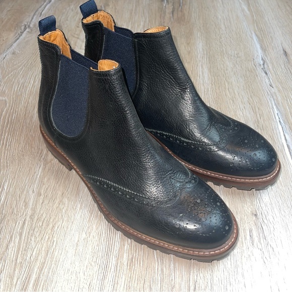 Johnston & Murphy Kresser Gore Chelsea Boot Black Size 8M Hand Crafted  In ITALY - Picture 2 of 10